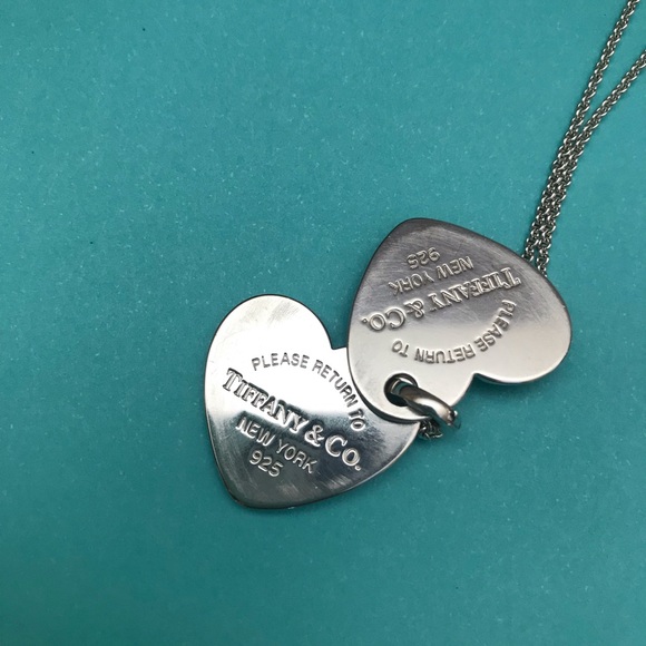 Retired Large Tiffany RTT double heart tag - Picture 12 of 15